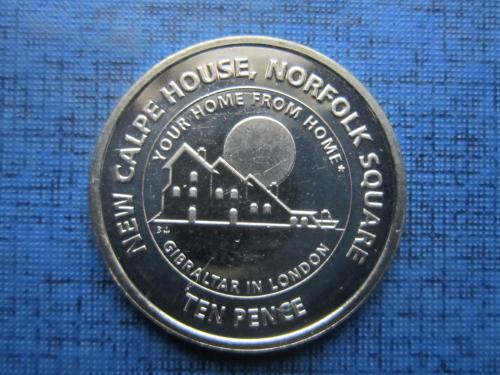 Монета 10 пенсов Гибралтар Великобритания 2018 состояние