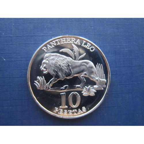 Монета 10 песет Сахарави Западная Сахара 2020 фауна лев