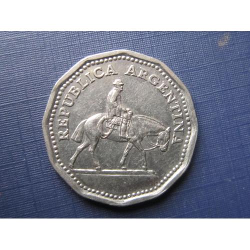 Монета 10 песо Аргентина 1962 всадник