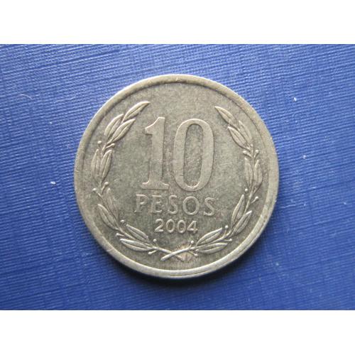 Монета 10 песо Чили 2004