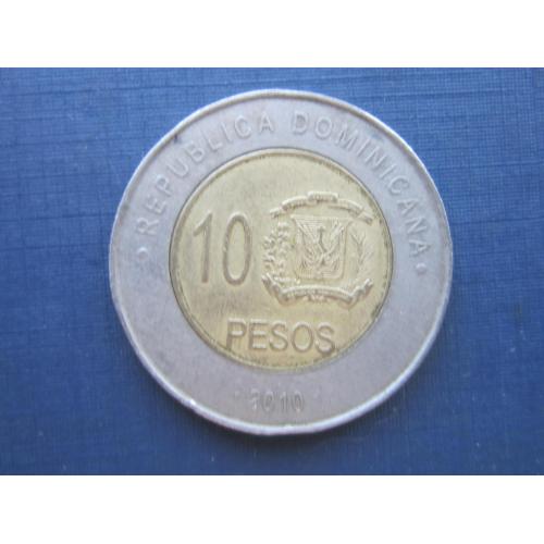 Монета 10 песо Доминиканская республика Доминикана 2010