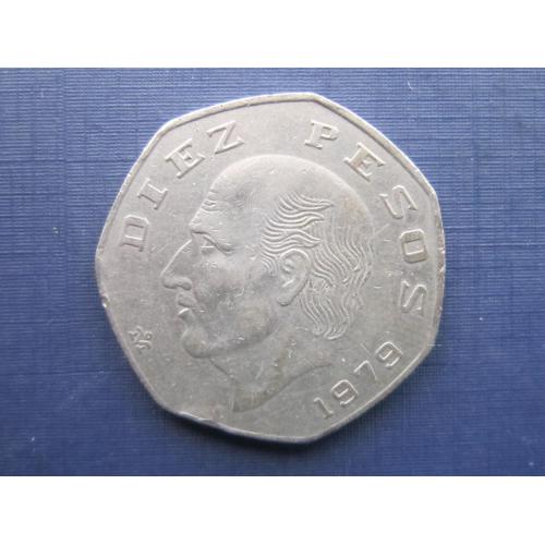 Монета 10 песо Мексика 1979