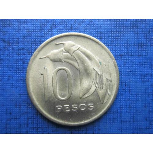 Монета 10 песо Уругвай 1968