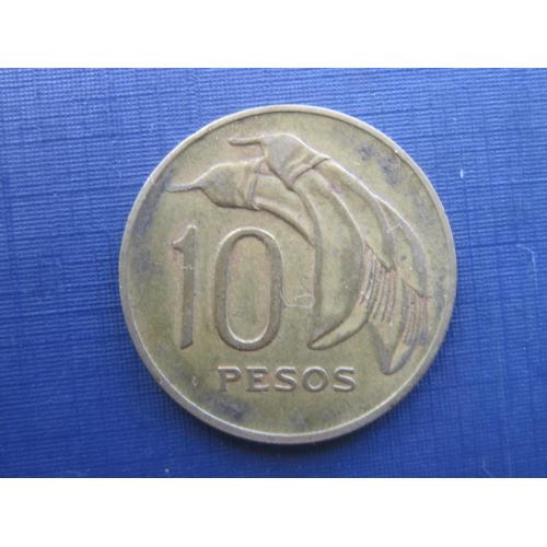 Монета 10 песо Уругвай 1969