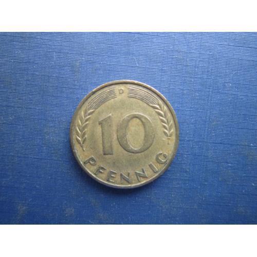 Монета 10 пфенігів Німеччина ФРН 1969 D