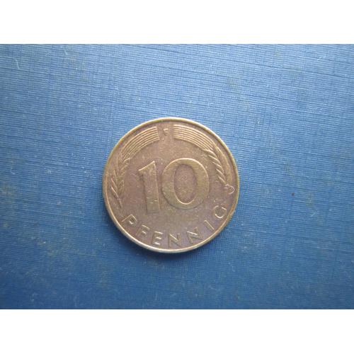 Монета 10 пфенігів Німеччина ФРН 1978 F