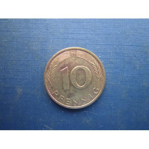 Монета 10 пфенігів Німеччина ФРН 1982 D