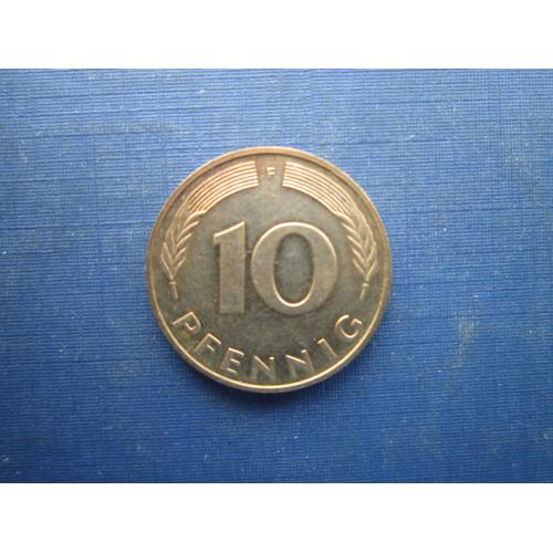 Монета 10 пфенігів Німеччина ФРН 1989 F