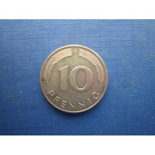 Монета 10 пфенігів Німеччина ФРН 1991 F