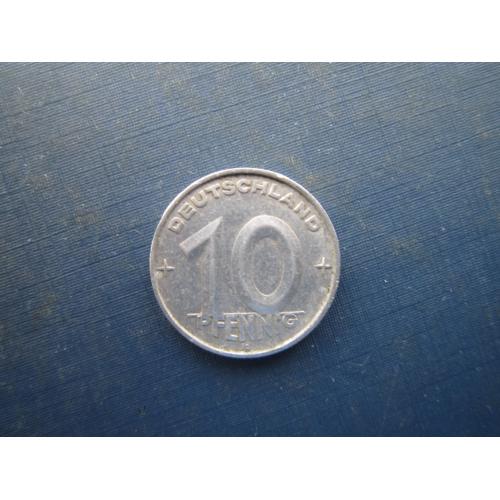 Монета 10 пфенігів Німеччина НДР 1952 А