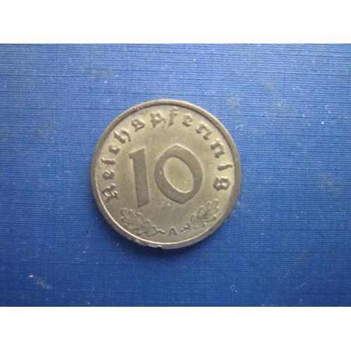 Монета 10 пфенігів Німеччина Рейх 1938 А свастика