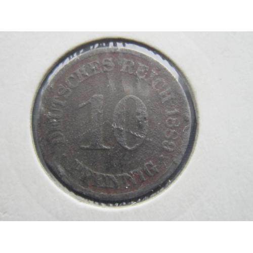 Монета 10 пфеннигов Германия 1889