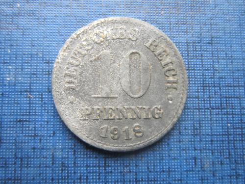 Монета 10 пфеннигов Германия 1918