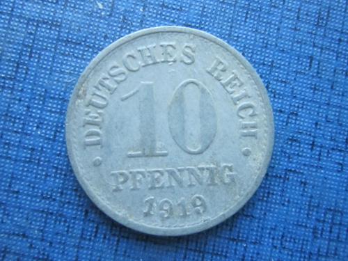 Монета 10 пфеннигов Германия 1919