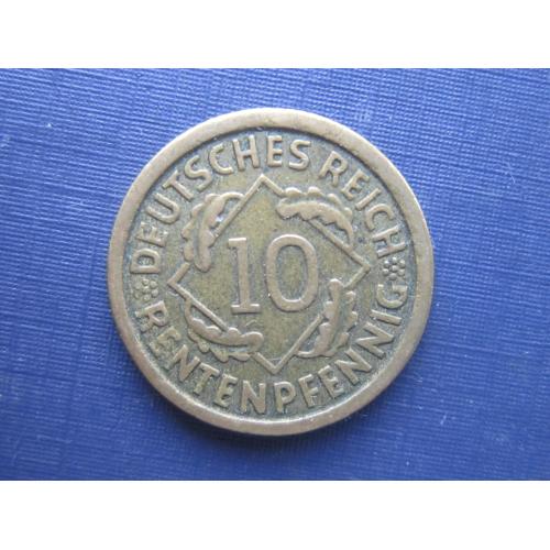 Монета 10 пфеннигов Германия 1924 F