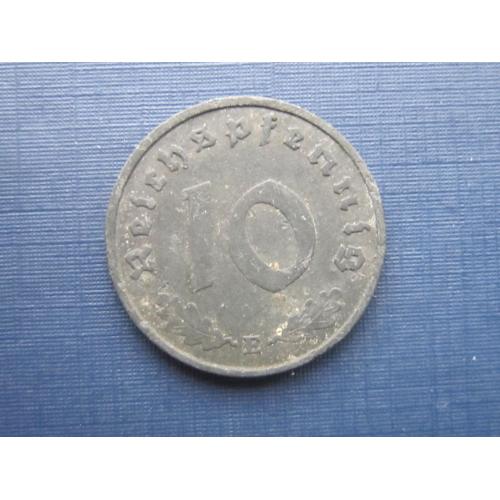 Монета 10 пфеннигов Германия 1941 Е цинк Рейх свастика