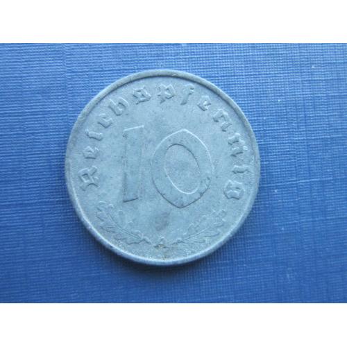 Монета 10 пфеннигов Германия 1942 А цинк Рейх свастика