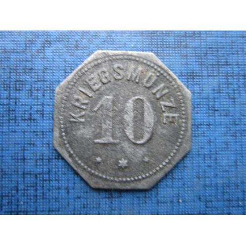 Монета 10 пфеннигов Германия Альцай Alzey 1917 нотгельд