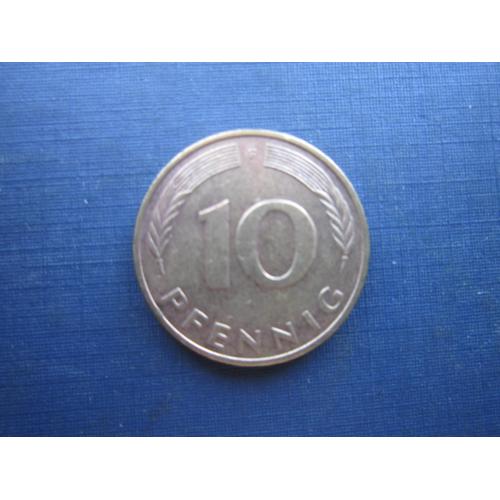 Монета 10 пфеннигов Германия ФРГ 1976 F
