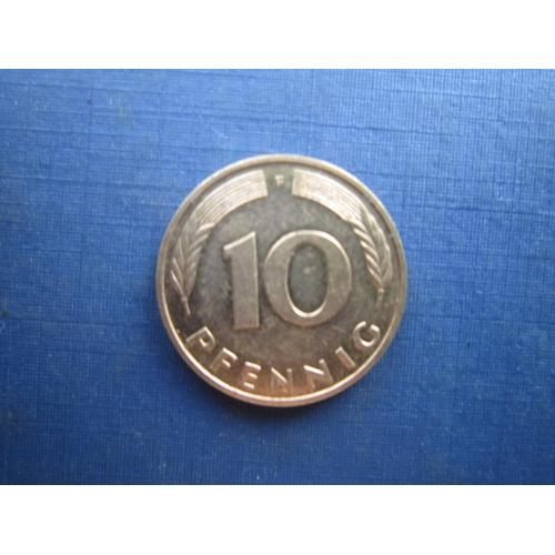 Монета 10 пфеннигов Германия ФРГ 1994 F