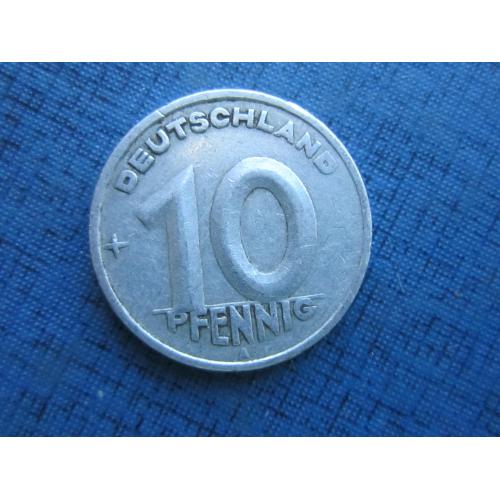 Монета 10 пфеннигов Германия ГДР 1948 А
