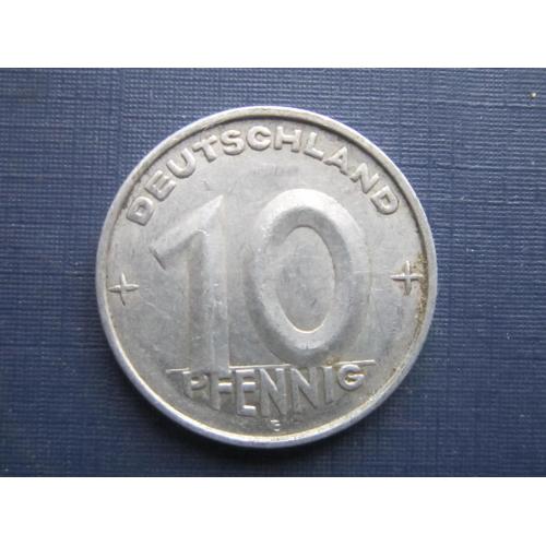 Монета 10 пфеннигов Германия ГДР 1950 Е нечастая