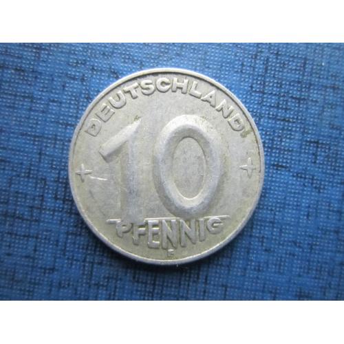 Монета 10 пфеннигов Германия ГДР 1952 Е