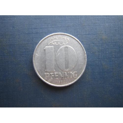 Монета 10 пфеннигов Германия ГДР 1970