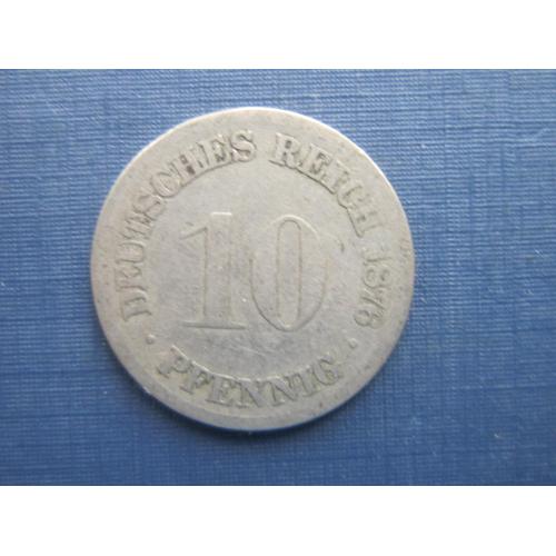 Монета 10 пфеннигов Германия империя 1876 F