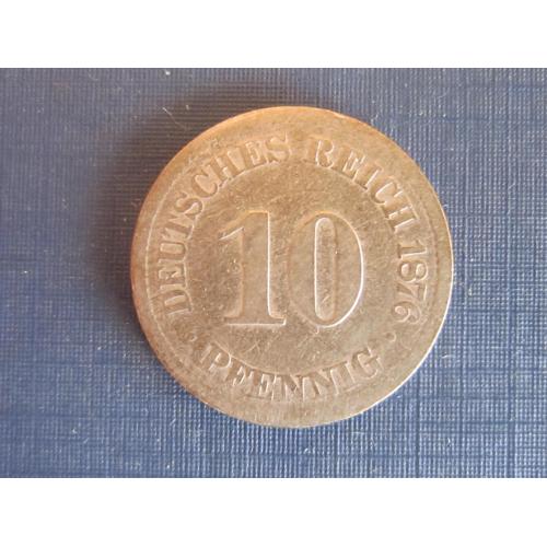 Монета 10 пфеннигов Германия империя 1876 J