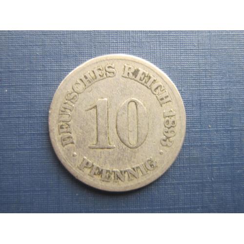 Монета 10 пфеннигов Германия империя 1893 J