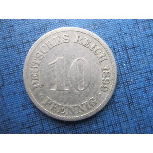 Монета 10 пфеннигов Германия империя 1899 G