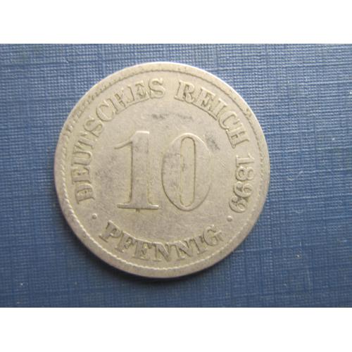 Монета 10 пфеннигов Германия империя 1899 J