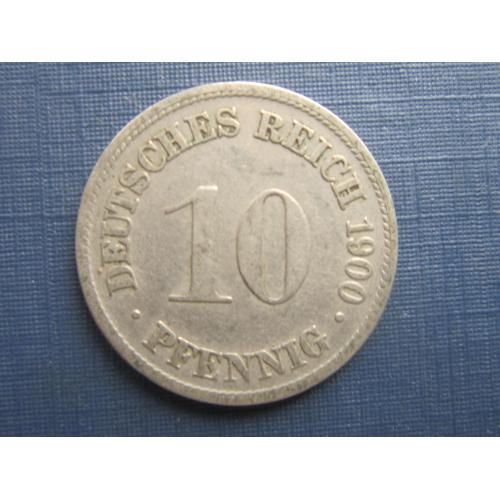 Монета 10 пфеннигов Германия империя 1900 D