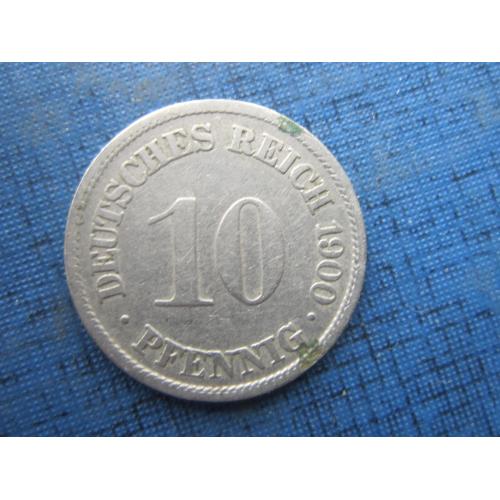Монета 10 пфеннигов Германия империя 1900 F