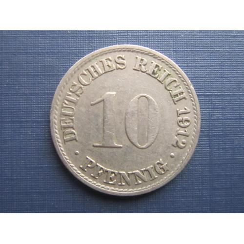 Монета 10 пфеннигов Германия империя 1912 А