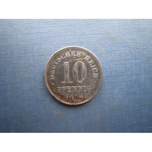 Монета 10 пфеннигов Германия империя 1916 А сталь