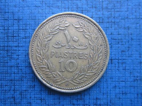 Монета 10 пиастров Ливан 1975