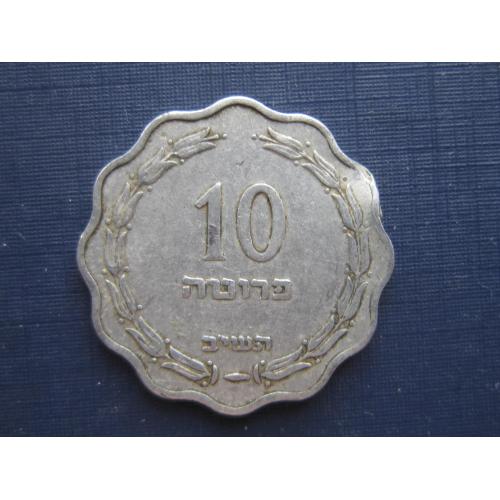 Монета 10 прута Израиль 1949 алюминий