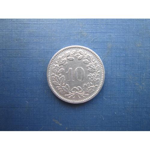 Монета 10 рапенів Швейцарія 1972