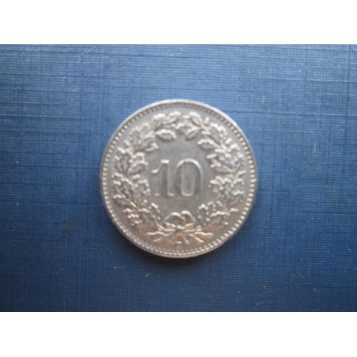 Монета 10 раппен Швейцария 1964
