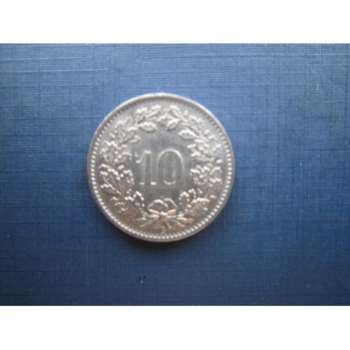 Монета 10 раппен Швейцария 1965