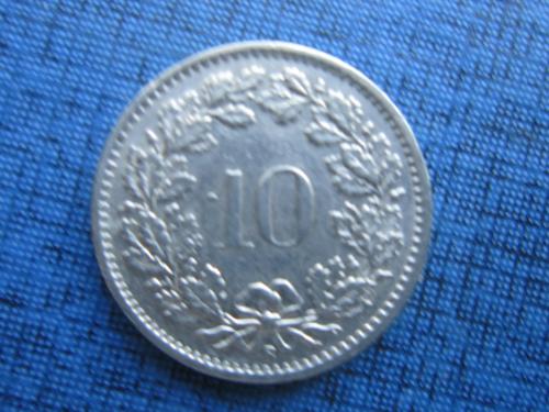монета 10 раппен Швейцария 1969