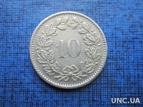 монета 10 раппен Швейцария 1973
