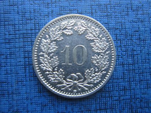 монета 10 раппен Швейцария 1990