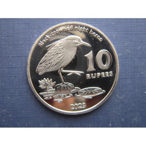Монета 10 рупий Кокосовые (Килинг) острова 2023 фауна птица