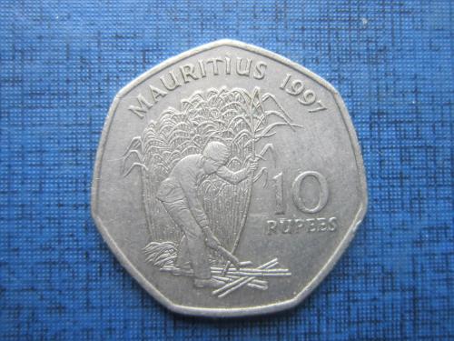 Монета 10 рупий Маврикий 1997