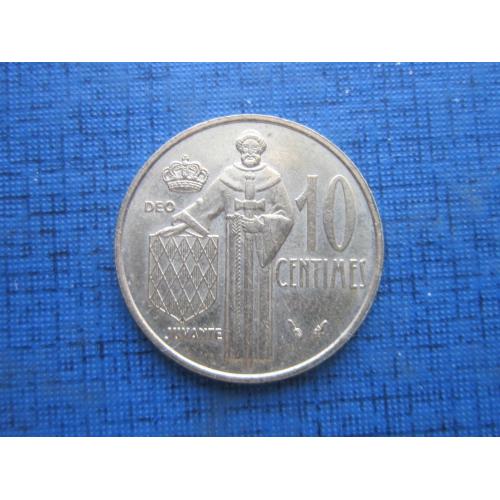 Монета 10 сантим Монако 1975