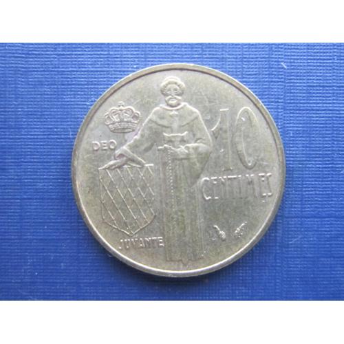 Монета 10 сантим Монако 1979