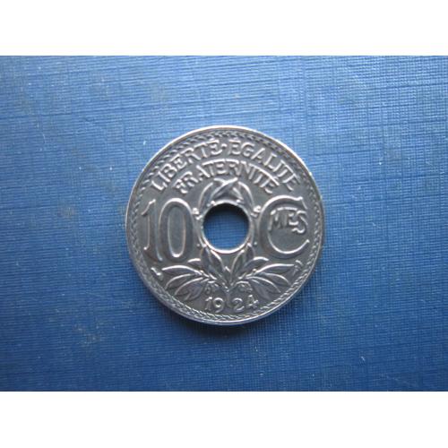Монета 10 сантимів Франція 1924